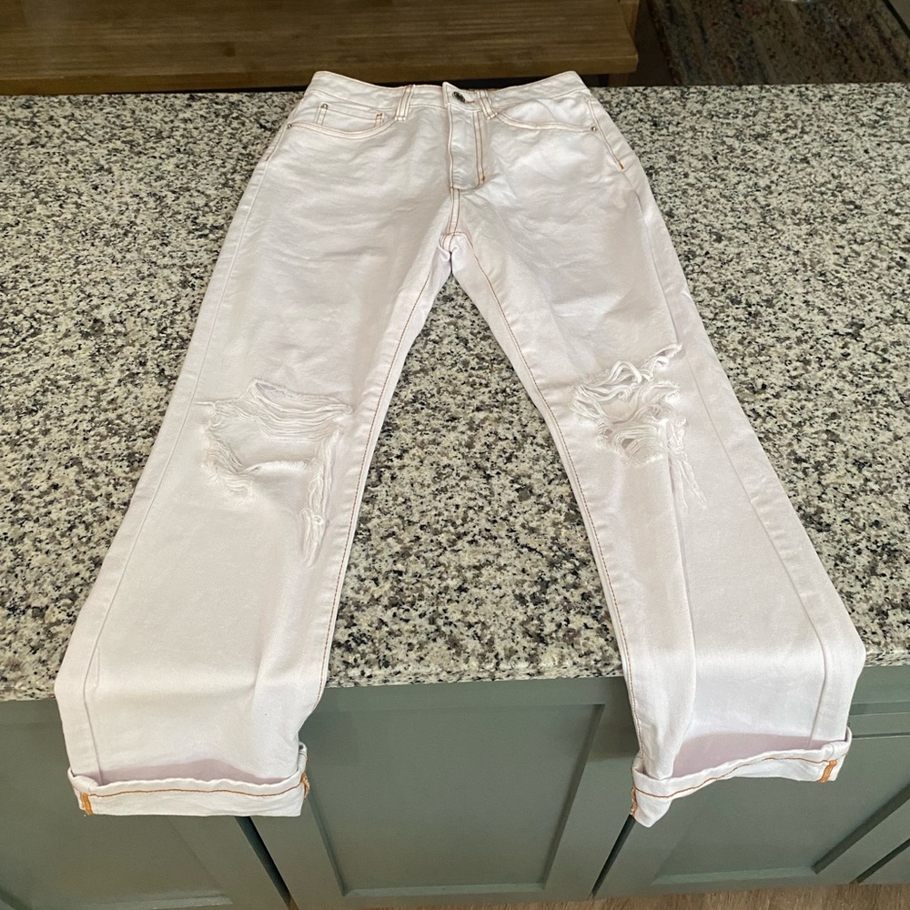 We Wore What White Ripped Jeans